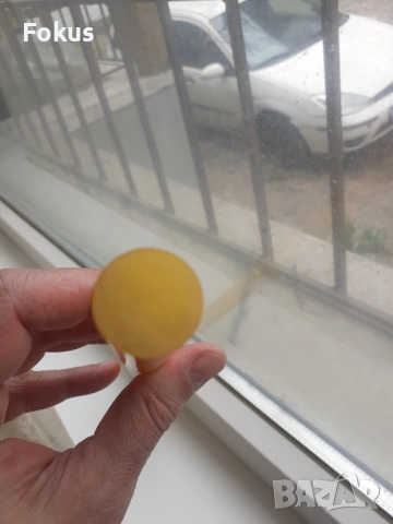 Пръчка каталин бакелит жълта с дамари броеница, снимка 3 - Антикварни и старинни предмети - 53950904