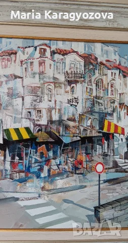 Картина, оригинал, проф. Йордан Йорданов, живопис, подписана, масло върху платно, снимка 7 - Картини - 55553353