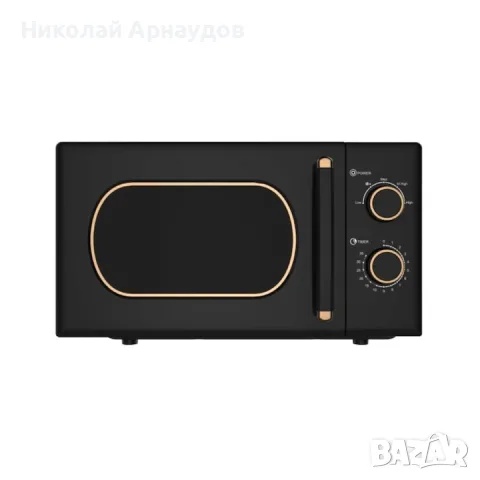Микровълнова фурна  Voltz OV51443E, 700W, 20 л, 5 степени, Таймер, Размразяване, Черен, снимка 2 - Микровълнови - 55309315