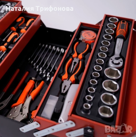 Комплект инструменти 147 бр. в метален куфар, снимка 5 - Други инструменти - 54100222