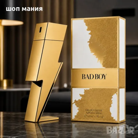 Луксозен мъжки парфюм Bad Boy, Eau de Toilette ,110 ml, с бергамот, черен пипер, кедър, тонка 