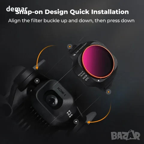 Филтри K&F CONCEPT CPL, ND4/PL, ND8/PL, ND16/PL, ND32/PL, ND64/PL, съвместими с DJI Mini 5 Pro, снимка 6 - Обективи и филтри - 55506475