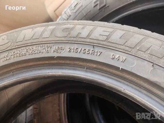 2бр.летни гуми 215/55/17 Michelin, снимка 6 - Гуми и джанти - 54450973