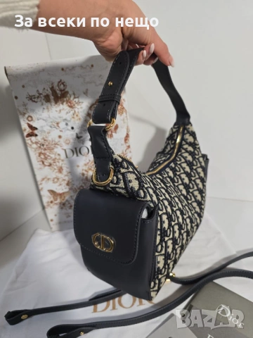 Dior D-Dream Дамска Чанта От Телешка Кожа И Памук Код Brand Luxury Fashion3, снимка 6 - Чанти - 54953068