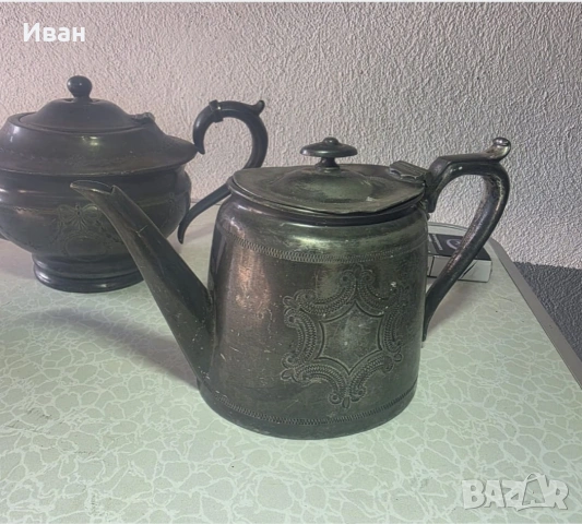 Стари посребрени чайници, снимка 10 - Декорация за дома - 55059391