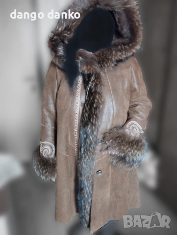 кожено палто \ норка, снимка 4 - Палта, манта - 54046110