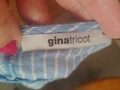 *💜💮Gina tricot*💜💮Ефирно памучно потниче на бели и сини раета, снимка 11