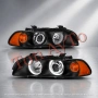 Тунинг Фарове Angel Eyes за BMW E39 1997–2003 Черни Рефлекторни Комплект С Включени Крушки, снимка 6