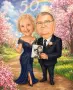 Дигитални Карикатури Портрет Ръчна Рисувана Карикатура Подарък Рожден ден Юбилей Двойка Картини , снимка 4