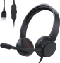 USB Слушалки с микрофон CM7006 – Noise Cancelling, за PC, Zoom, Teams, Skype и Call Center, снимка 1