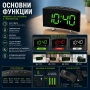 Модерен електронен LED настолен часовник с температура USB безшумен малък за спалня офис дигитален, снимка 2