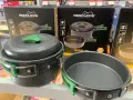 Комплект съдове за къмпинг, RedCliffs, тенджера 14,5 см, капак 13,5 см, черен алуминий, 900 мл, снимка 3