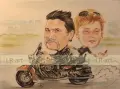 Рисувам ръчно КАРИКАТУРИ, ШАРЖ с пастели и моливи., снимка 1
