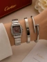 комплект часовник и гривни от висококачествена стомана cartier , снимка 6