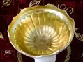 Викторианска бронзова салатиера,купа,1 кг.,позлата. , снимка 2