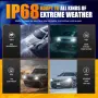Нови LED крушки за фарове 9012 HIR2 18000LM IP68 70 000+ часа 2 броя за кола автомобил, снимка 4