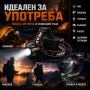 Мощен лазерен фенер LED челник за глава Power Bank лов риболов къмпинг, снимка 3