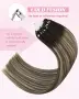 Екстеншъни за коса YoungSee Micro Beads, тъмнокафяви, омбре, 50 см, 50 гр,2-M-C#4/18/4 Кафяви балаяж, снимка 5