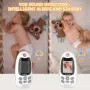 Чисто нов безжичен бебефон BOIFUN VB610 с камера, нощно виждане и ECO/VOX режим (Без Wi-Fi)  , снимка 4
