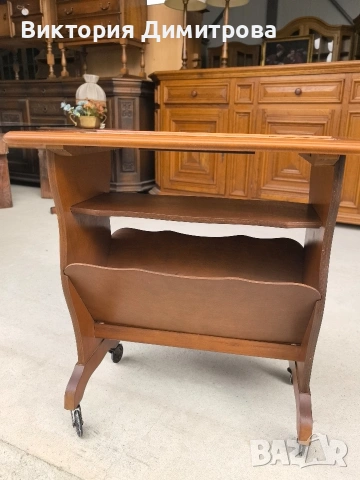 Масичка-поставка с колелца, снимка 5 - Маси - 54104929