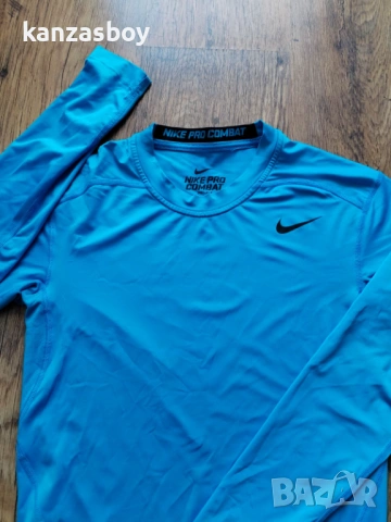 NIKE PRO COMBAT CORE COMPRESSION - мъжка фитнес блуза М, снимка 2 - Блузи - 54115007