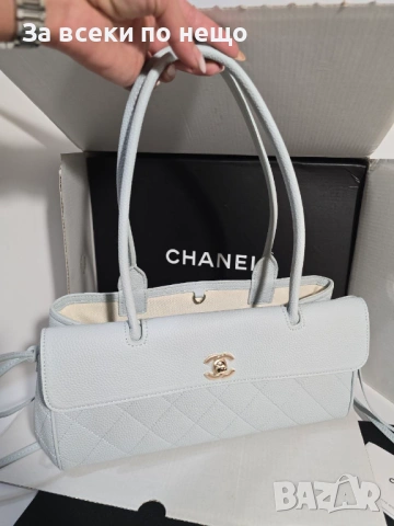 Chanel 26S Baguette Дамска Бяла Чанта Код Brand Luxury Fashion