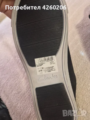 Оригинални ЕСТЕСТВЕН ВЕЛУР обувки Clarks, тип сникърси без пета (mules), размер 38 – НОВИ, снимка 3 - Дамски ежедневни обувки - 55693304