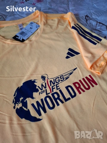 World Run Мъжка тениска АДИДАС / Adidas, Чисто нова, Размер M, снимка 2 - Спортни дрехи, екипи - 50757070