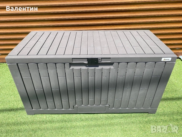 Градински сандък Outsunny 379 L, снимка 3 - Градински мебели, декорация  - 55104140