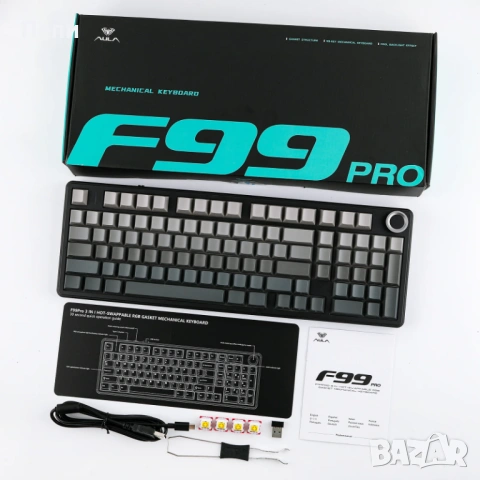 AULA F99 Pro Knob Mechanical Keyboard – една от най-търсената механична клавиатура