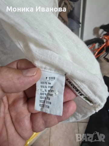 LACOSTE Linen XL, снимка 5 - Ризи - 54787446