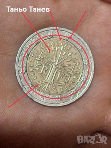 Френска монета от 2Евро Дървото на живота 2001г