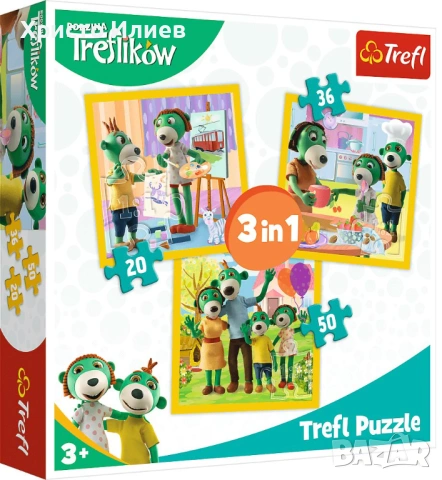 Пъзел Trefl 3 в 1 - Забавляваме се заедно, Семейство Трефлик