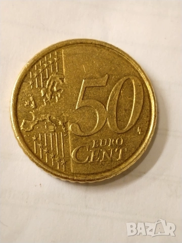 Монета от 50 евро цента , снимка 2 - Нумизматика и бонистика - 54263284