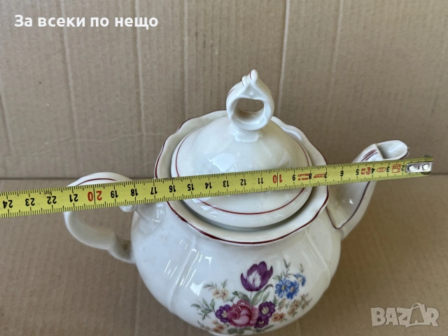 Български порцеланов чайник, снимка 9 - Сервизи - 55290615