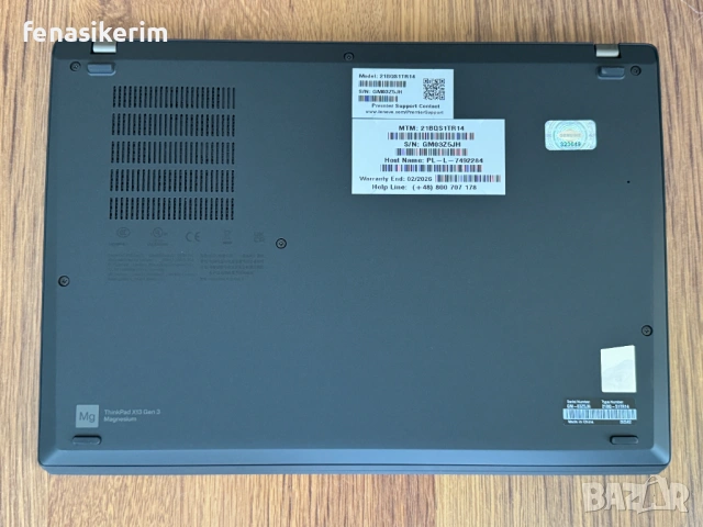 ЧИСТО НОВ 13.3' WUXGA Core i5-1245u Lenovo ThinkPad X13 G3 16GB LPDDR5/256GB SSD/Подсветкa/Бат 8ч, снимка 3 - Лаптопи за работа - 54149382