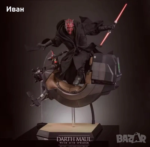 Hot Toys Star Wars DX17 Darth Maul with Sith Speeder Deluxe Version 1/6 — нов, зачечатан, снимка 5 - Колекции - 54802269