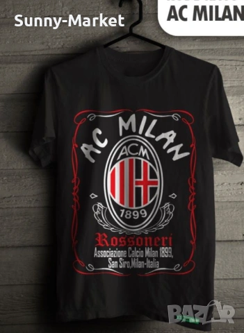 Тениска AC MILAN , над 20 цвята мъжки дамски и детски футболни фланелки , тениски на отбори