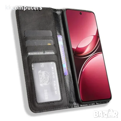 Калъф за vivo V50 5G – Ретро кожа, Стенд, Джоб за карти, Магнитно затваряне, 5 цвята, снимка 5 - Калъфи, кейсове - 55376731