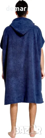 Cressi пончо хавлия L/XL 92 × 118 см, тъмносиня, снимка 4 - Водни спортове - 55663079