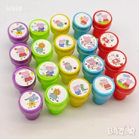 10 бр сет печати печата печат герои Пепа Пиг Pepa Peppa Pig печатчета, снимка 2 - Други - 55514268