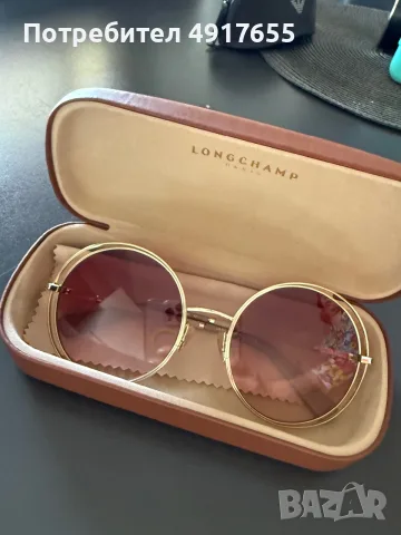 слънчеви очила, златиста рамка, отлично състояние, френски бранд  Longchamp, снимка 2 - Други - 55650771