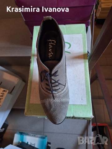 нови обувки естествен велур цвят сив