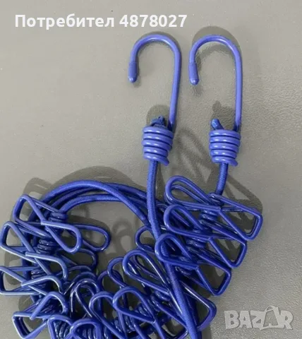 Преносимо въже за простор с щипки за пътуване и къмпингуване, снимка 5 - Къмпинг мебели - 55493644