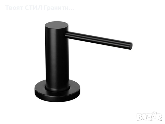 Черна кухненска гранитна мивка Рига 60 XL + смесител 9010 + сифон + дозатор, снимка 4 - Мивки - 54748257