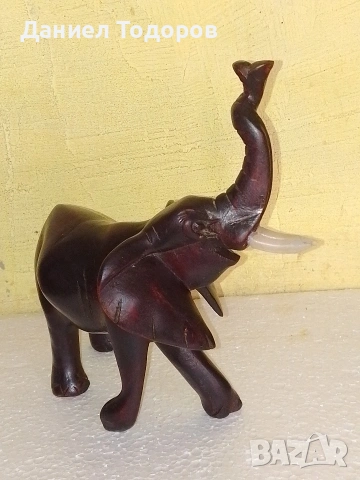 Масивна Дървена Фигура , Слон от Махагон., снимка 5 - Декорация за дома - 53983441