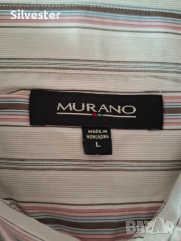 Мъжка официална маркова риза MURANO Collection Hong Kong. Размер: L, снимка 2 - Ризи - 55695620
