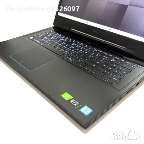 DELL G7/17.3” IPS/RTX 2060 6GB/16GB DDR4/1TB+256GB NVMe/i7-8750H, снимка 4 - Лаптопи за игри - 54051144
