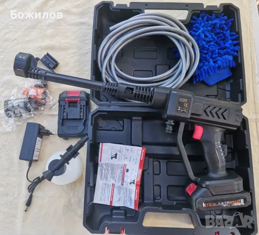 Мощна Акумулаторна Водоструйка 21V с 2 Батерии и Куфар — Комплект, снимка 4 - Други инструменти - 55473200