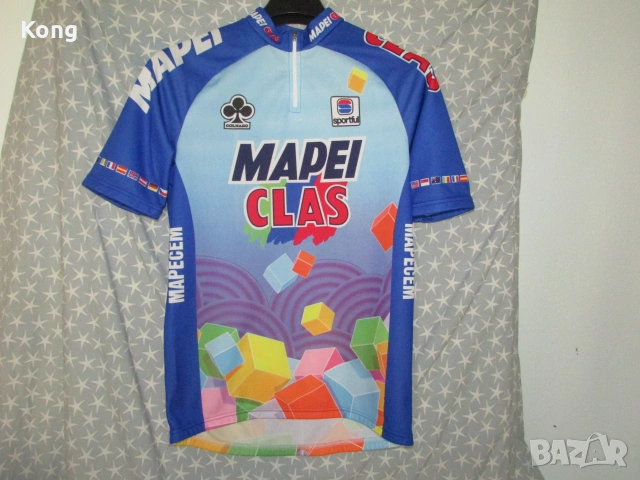 винтидж вело джърси 1994 Vintage Sportful MAPEI Colnago колело Jersey Колоездене Descente  , снимка 9 - Велосипеди - 55035845